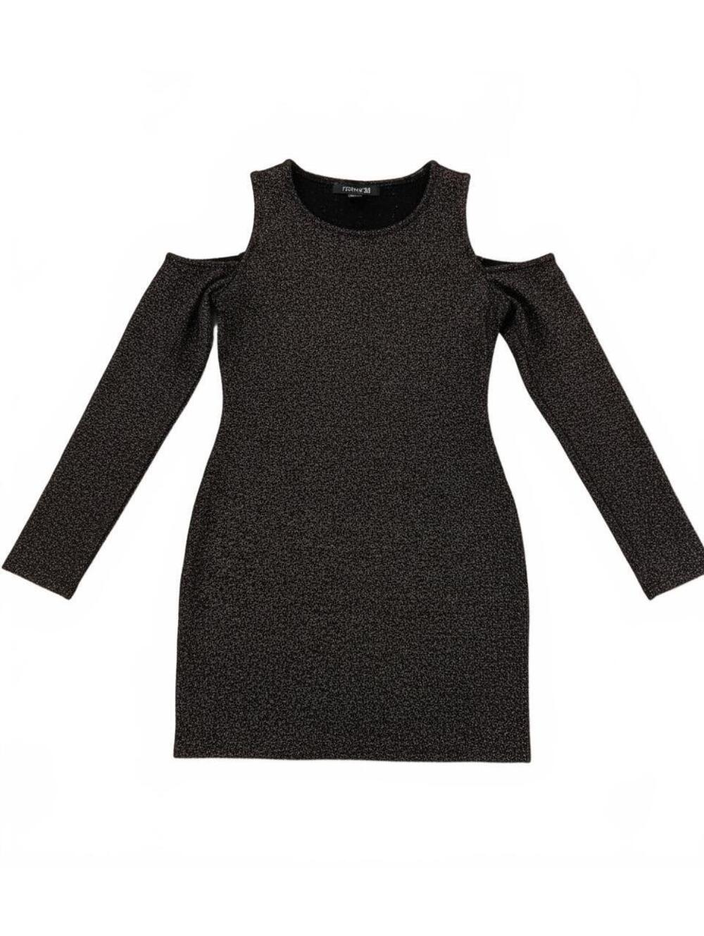 Philosophy by Republic Black Cold Shoulder Long Sleeve Dress Size S